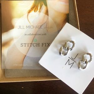 Silver chain stud earrings from Stitch Fix.